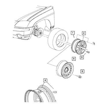 Imagem de Mopar 5605 3033AB, Tire Pressure Monitoring System (TPMS) Sensor Nut
