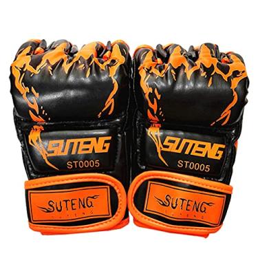 Imagem de Tingpai Luvas de boxe meio dedo Luvas de boxe treinamento de MMA Luvas de saco de pancadas tailandesas Luvas de esportes ao ar livre pa Ki boxing Sparring Gr Artes marciais Muay ai Taekwondo