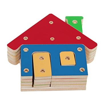 Imagem de Carlu Brinquedos - Troque e Encaixe as Cores - Casa Jogo de Construção, 3+ Anos, Multicolorido, 1603