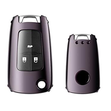 Imagem de YJADHU Capa de chave de carro TPU macio suporte de concha chaveiro, apto para Buick Chevrolet Cruze Opel Vauxhall Insígnia Mokka Encore, A, preto