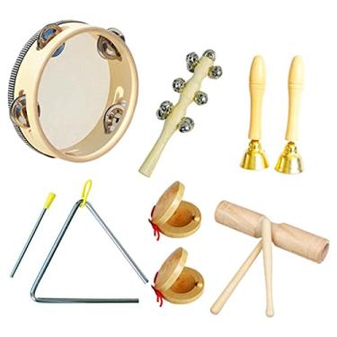 Imagem de Colaxi Instrumentos de Percussão Conjunto de Instrumentos Bolsa de Armazenamento para Desenvolvimento Colaborativo Cultive O D, 6 peças 0,557Kg