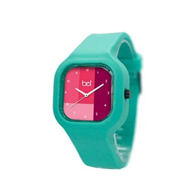 Imagem de Relogio Be Watch All Pink Pulseira Silicone Turquesa