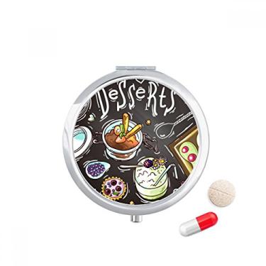 Imagem de Sobremesas Chocolate Morango França Caixa de Armazenamento de Remédio Dispensador de Remédio