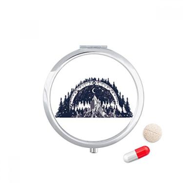 Imagem de Caixa de armazenamento de medicamentos Iceberg Forest Moon Art Pattern