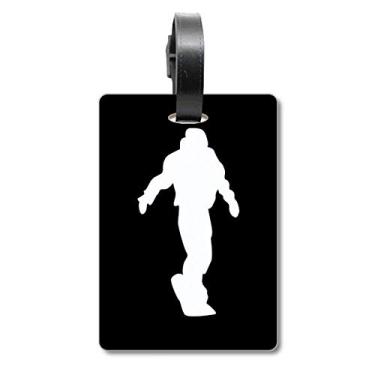 Imagem de Sport Skateboarding Black Outline Mala Etiqueta para Bagagem Cartão de Bagagem Scutcheon Etiqueta
