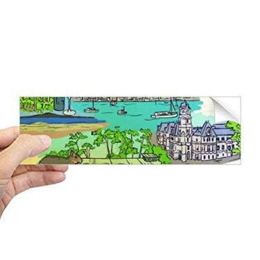 Imagem de DIYthinker Adesivo retangular de para-choque City Football Red Wine Auckland para notebook e janela