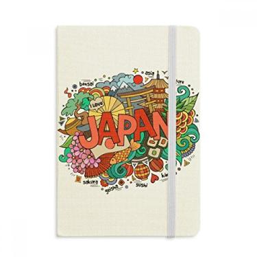 Imagem de Caderno colorido I Love Japan Asia Culture com capa dura para diário clássico A5
