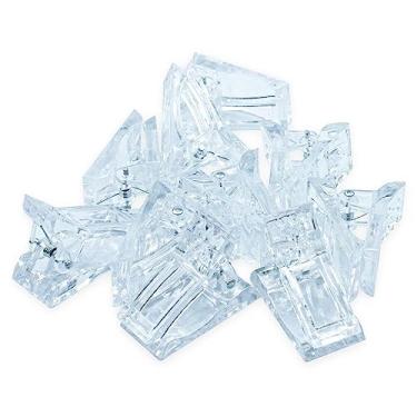 Imagem de Kit 10 Presilhas Polygel Tips Curvatura C Unhas em Gel Fibra de Vidro Gel 3,5 cm
