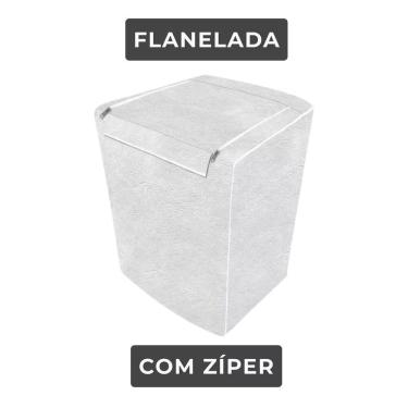 Imagem de Capa de Máquina de Lavar Electrolux Brastemp 7kg 8kg 9kg 10kg P com Zíper Branca