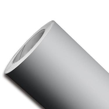 Imagem de Papel de Parede Cinza Claro Fosco Adesivo Vinílico Liso Vinil Cinza Glacial Para Móveis Sala 2mts