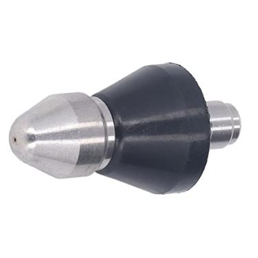 Imagem de Bocal Turbo para Lavadora de Alta Pressão, Aço Inoxidável Resistente à Corrosão 5000PSI, Bico Turbo Pontiagudo Compacto para Banheiro (Cabeçote médio traseiro 6 furos 1/4 pol. NPT)