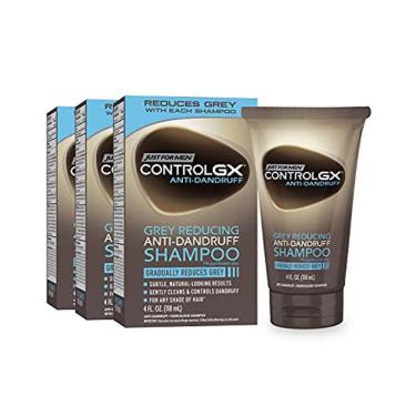 Imagem de Shampoo Anticaspa Redutor de Cinza Just For Men Control GX, Gradualmente Colore Cabelo, Limpe suavemente e Controla Caspa com 1% de Tratamento de Zinc