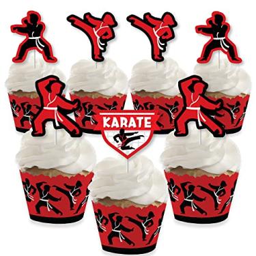 Imagem de Big Dot of Happiness Karate Master - Cupcake Decoration - Martial Arts Birthday Party Cupcake Wrappers and Treat Picks Kit - Set of 24
