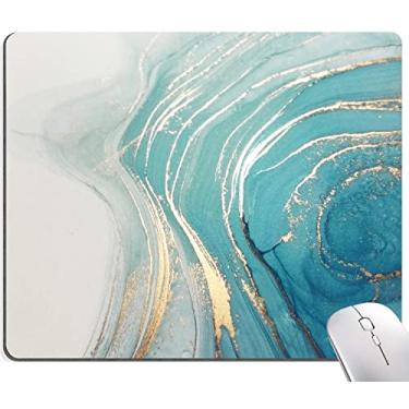 Imagem de Armanza Tapete de mouse, tapete de mouse de mármore, tapete de mouse quadrado texturizado premium à prova d'água base de borracha antiderrapante para computador mesa de laptop de escritório, mármore