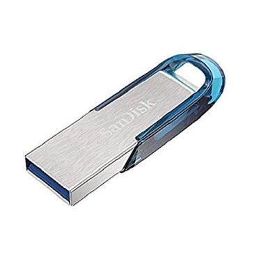 Imagem de SanDisk Flash Drive Ultra Flair 64 GB USB 3.0, leitura de até 150 MB/s - Azul