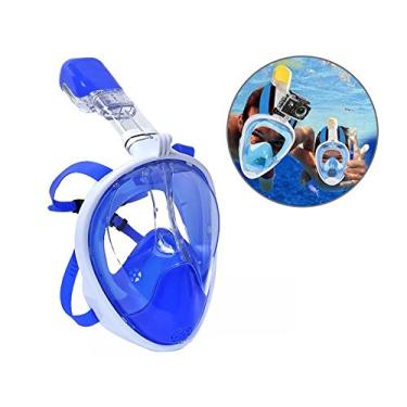 Imagem de Máscara de Mergulho Snorkel Full Face Suporte Gopro Anti Embaçamento G/GG Azul (BSL-xst-2)