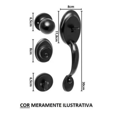 Imagem de Fechadura Para Porta Retrô Blim Blim - Externa Cromada