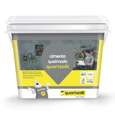 Imagem de Revestimento acrílico semi-brilho cimento queimado cinza escuro 4,5Kg Quartz