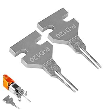 Imagem de JRready ST5280 2 peças P-D120 Pontas de substituição para DAP-D120 Ejetor de pino de haste de ejetor acessórios de ferramenta de liberação de terminal adequado para terminal fêmea Molex Micro-Fit 3.0 (MX3.0)