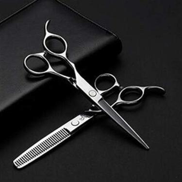 Imagem de Tesoura de cabeleireiro série para canhotos Tesoura de barbeiro profissional Tesoura de estilista de salão Corte afiado e preciso para canhotos Tesoura de corte de cabeleireiro 6,0 polegadas