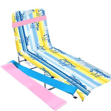 Imagem de Bluboon Toalha de praia com 2 faixas de toalha toalha de natação para crianças meninas viagem cobertor de praia piscina presente de férias 76 cm x 152 cm (listras - coqueiro)