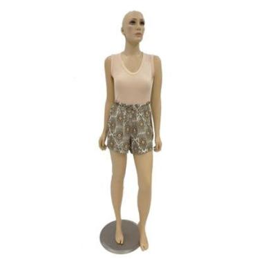 Imagem de Short Fashion Acostamento Ikat Verde Oliva Tam. M-Feminino