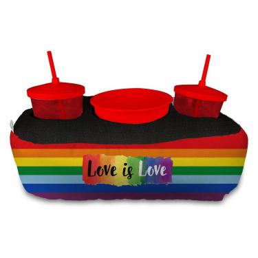 Imagem de Almofada Kit Cinema Pipoca 2 copos canudo e balde Love Is Love