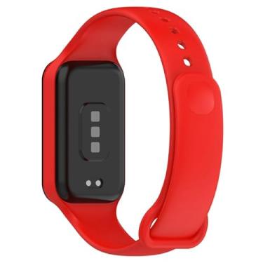 Imagem de Pulseiras de silicone NSmart compativeis com Redmi Smart Band 2 (BAND 2, Vermelha)