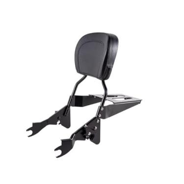 Imagem de Kinglemc Sissy Bar Encosto de Passageiro para Harley Davidson Touring Road King Street Glide Road Glide Electra Glide (Preto, Para Touring 2009-2023)