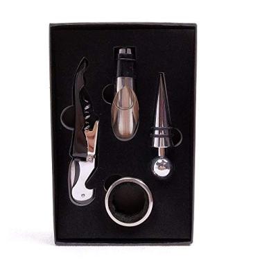 Imagem de Kit Vinho Abridor de Metal 4 Peças Livon