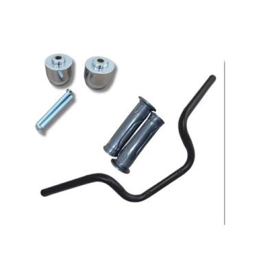 Imagem de Guidão Com Pezinho e Manopla Factor 150 Ano 2022 Em Diante Preto Durab