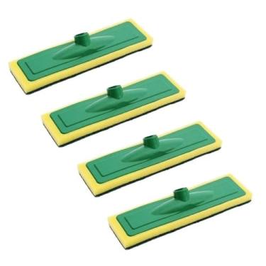 Imagem de Kit com 4 Rodo Abrasivo com Esponja para Limpeza de Pisos e Azulejos