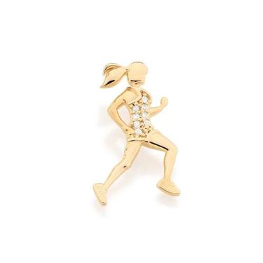 Imagem de Pingente banhado ouro 3x 24k 18k e 22k feminino menina mulher atleta c