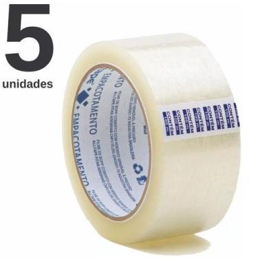 Imagem de Fita Adesiva Transparente 45MM X 100M 5 Rolos Alltape