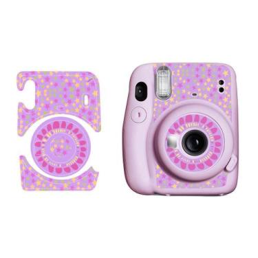 Imagem de Adesivo para Câmera Instax Mini 11 Estrelas Fundo Roxo - TUDOPRAFOTO