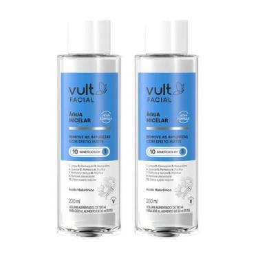 Imagem de Kit 2 Água Micelar Demaquilante Facial Vult Facial 10 em 1 200ml