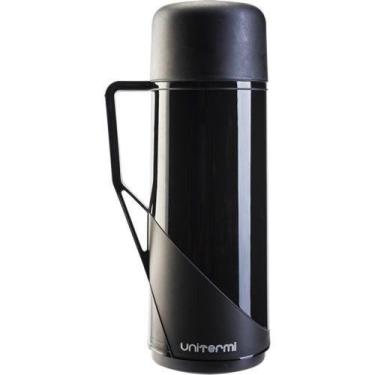Imagem de Garrafa Térmica Roma 1 Litro Preta Café Água Chá - Unitermi, Preto, 1 