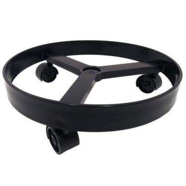 Imagem de Suporte Botijão Gás Vasos Plantas Com Rodinha 55Kg Preto - MM, Preto