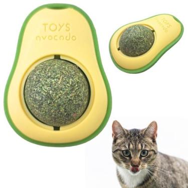 Imagem de Brinquedo de Gato Abacate Lambe Lambe Interativo com Bola Catnip Erva 