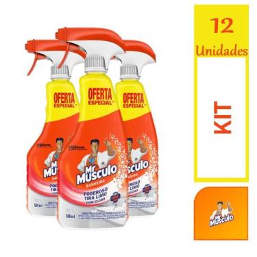 Imagem de Kit 12 Desinfetante Limpador Banheiro 500ml Mr Músculo - Mr Musculo