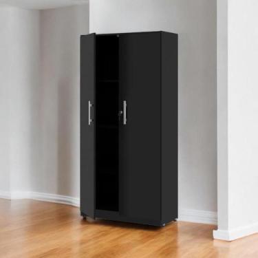Imagem de Armário Multiuso 02 Portas Lumiere Preto - Mobiliar Home Shop