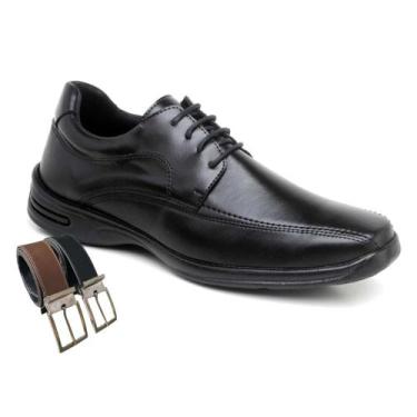 Imagem de Sapato Social Masculino Com Cadarço Básico + Cinto (Cft25185) - Mena I