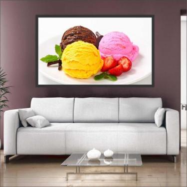 Imagem de Quadro Decorativo Sorveterias Sorvete Gourmet Com Moldura TT10 - Vital