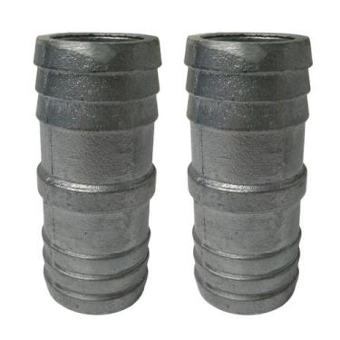 Imagem de Kit 2 Uniões Emenda Reta Alumínio Para Mangueira 1.1/4 Polegada Londri