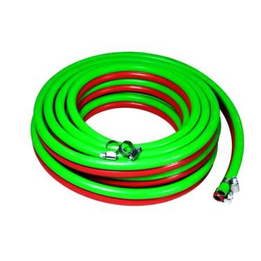 Imagem de Mangueira Solda Dupla C/ Abraçadeira 5/16 P/ Maçarico 15 Mts - MDM