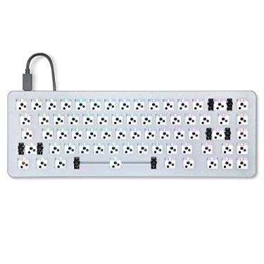 Imagem de DROP Teclado mecânico ALT — Teclado para jogos 65% (67 teclas), interruptores hot-swap, macros programáveis, retroiluminação LED RGB, USB-C, PBT Doubleshot, moldura de alumínio (barbones, cinza)