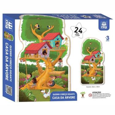 Imagem de Puzzle Quebra Cabeça Infantil Gigante Casa Na Arvore Em Madeira 24 Peç