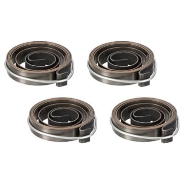 Imagem de uxcell Prensa de broca, mola de pressão, pena, alimentação, retorno, mola, montagem, mola, aço, acabamento de escurecimento químico, 1100 mm, expansão longa, 45 x 10 x 0,8 mm, 4 peças