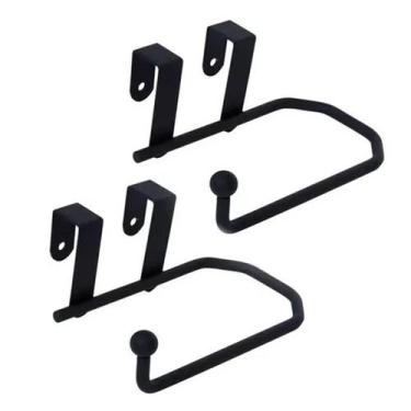 Imagem de Kit 2 Porta Papel Higiênico Caixa Descarga Acoplada Preto - MS