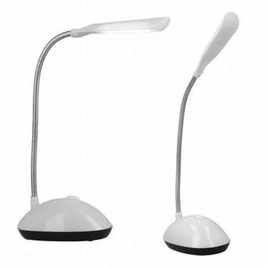 Imagem de Mini Luminária De Mesa Com 4 Led's Para Leitura 360º Flexível A Pilhas